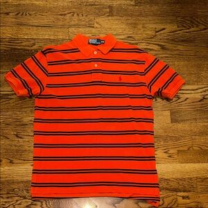Ralph Lauren Orange Polo with Black Stripes